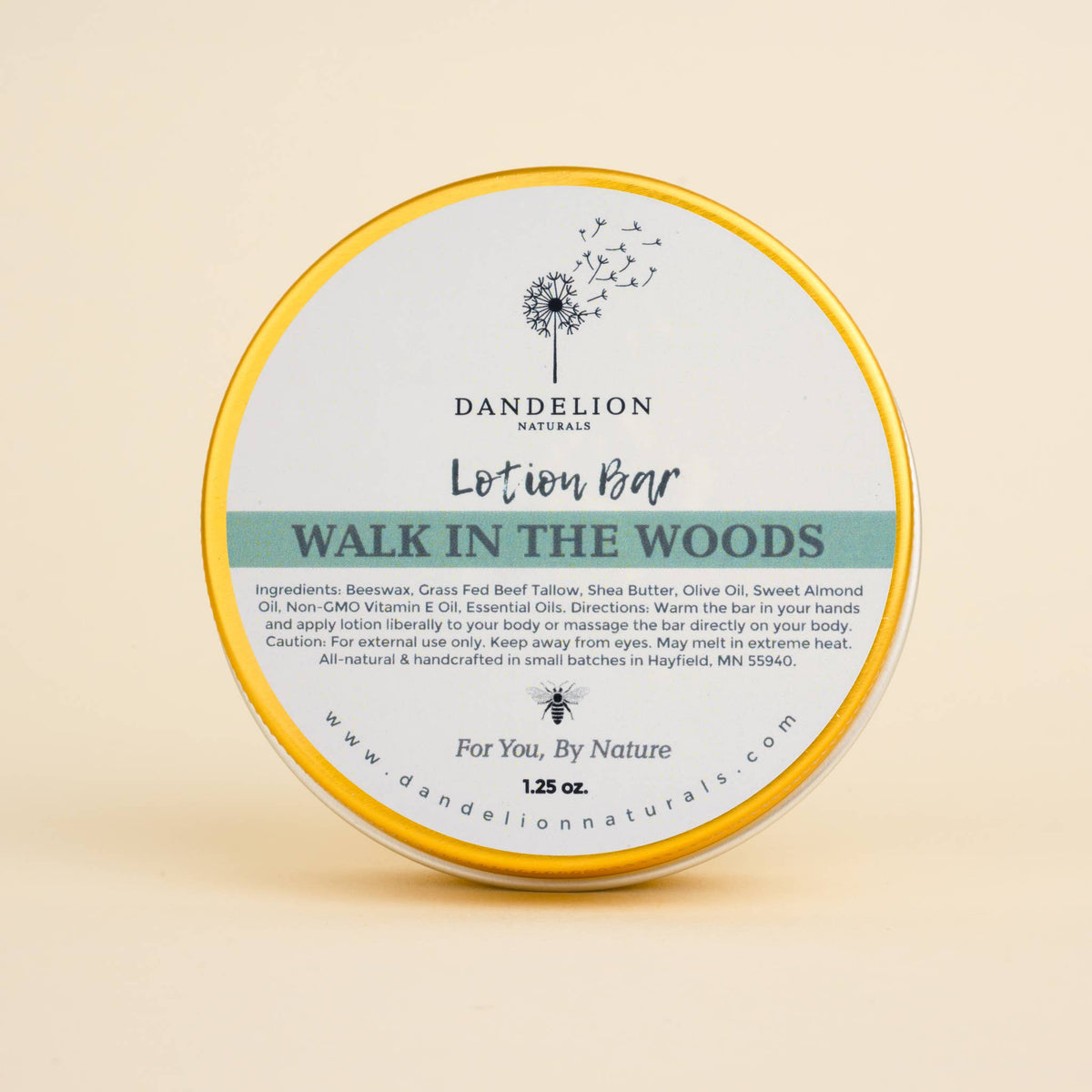 Tallow Lotion Bar with Lemongrass, Cedarwood, and Eucalyptus - Walk in the Woods