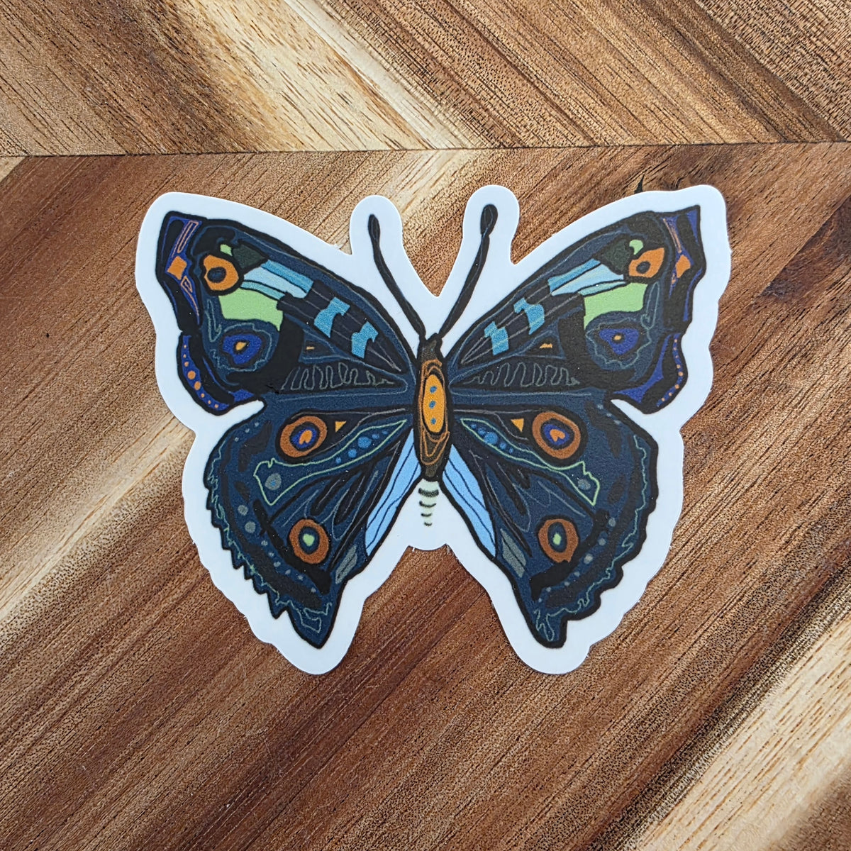 Blue Butterfly Sticker