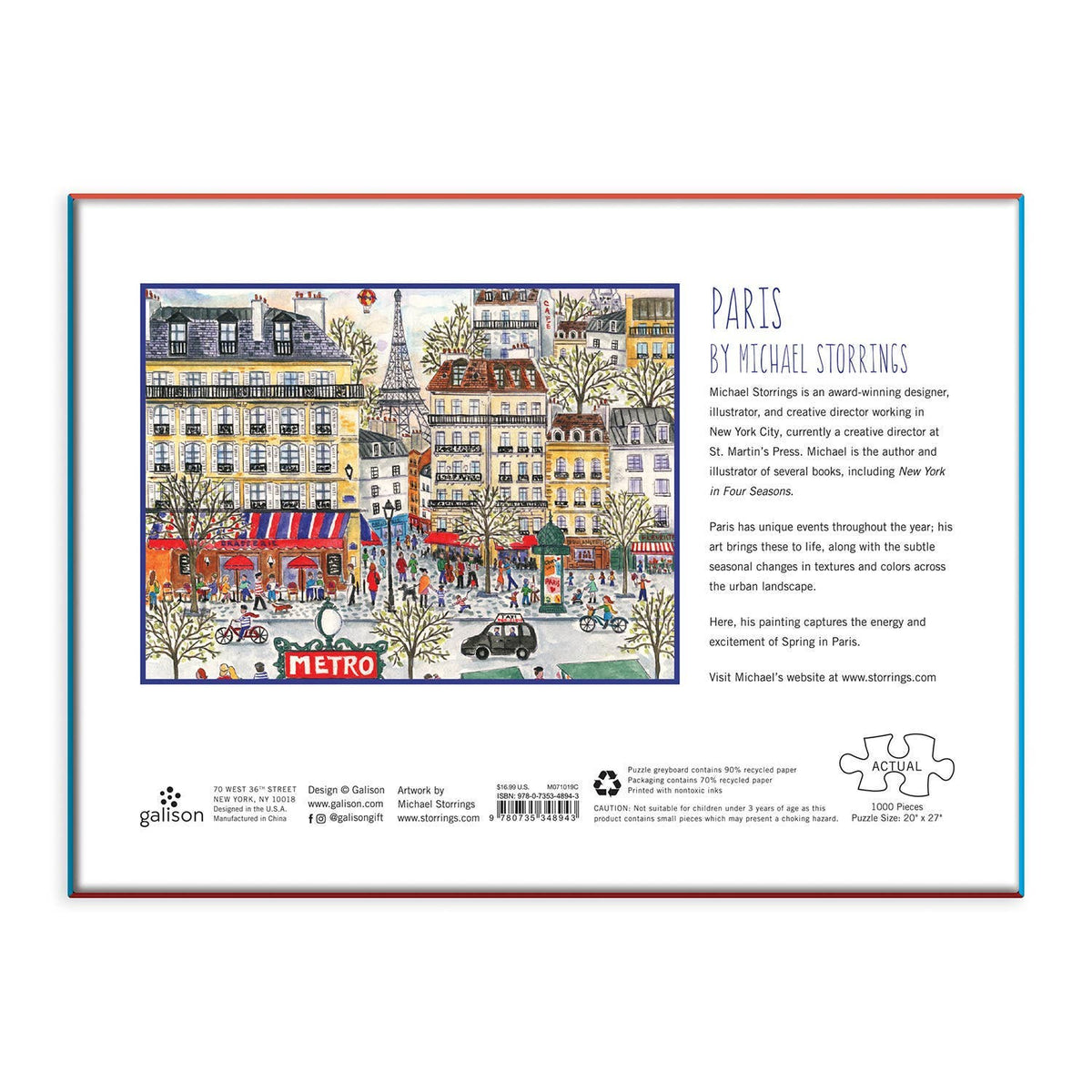Michael Storrings Paris 1000 Piece Puzzle
