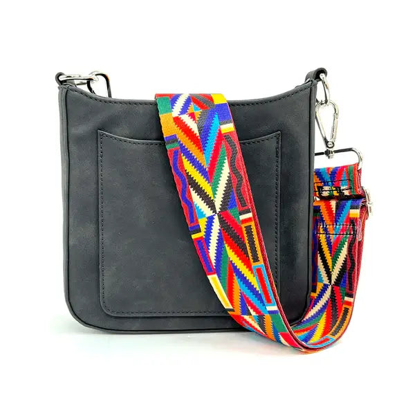 "Ashley" Suede Vegan Leather Crossbody