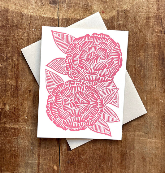 Peony Greeting Card
