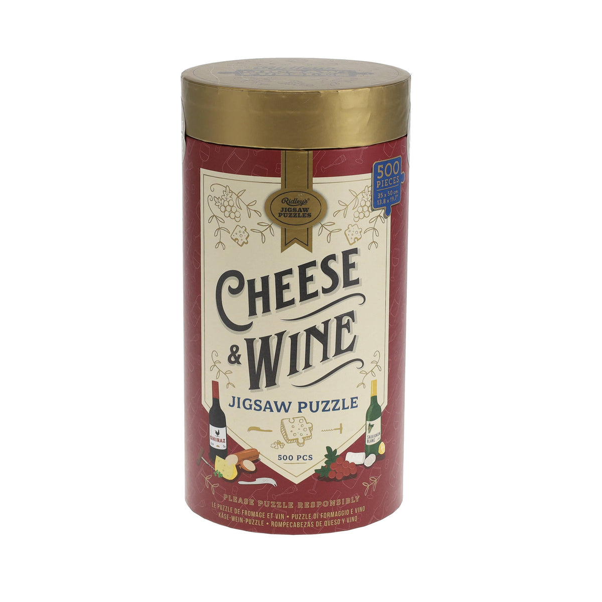 Cheese + Wine 500 Piece Jigsaw Puzzle