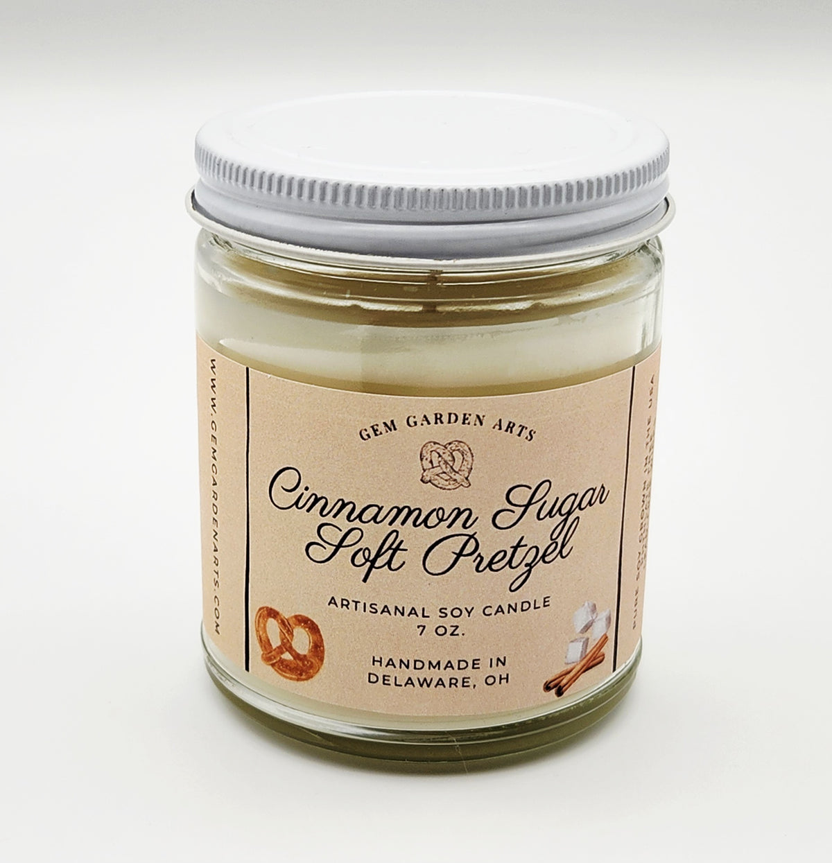 Cinnamon Sugar Soft Pretzel Handmade Soy Candles and Wax Melts