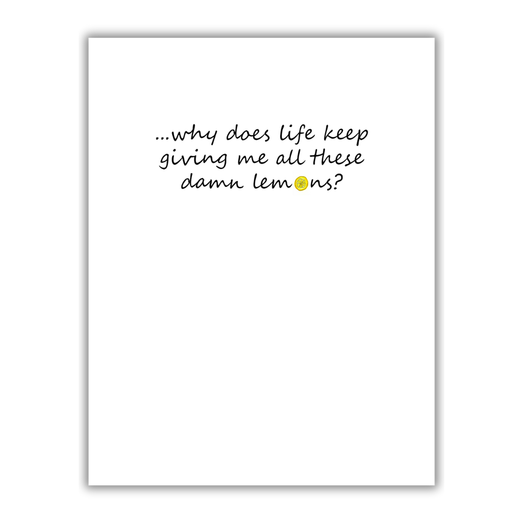 Too Many Lemons Watercolor Note Card
