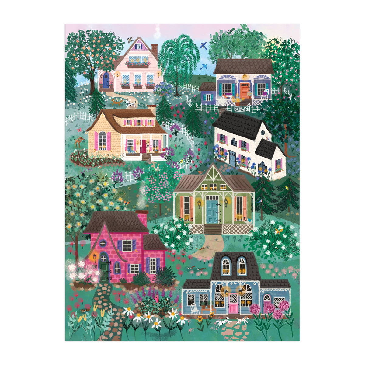 Joy Laforme The Cottage Hills 1000 Piece Puzzle in a Square Box