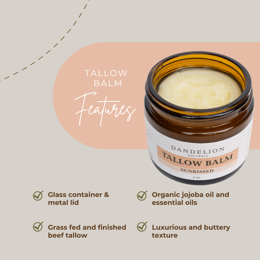 Citrus Tallow Balm with Organic Jojoba Oil - Sunkissed