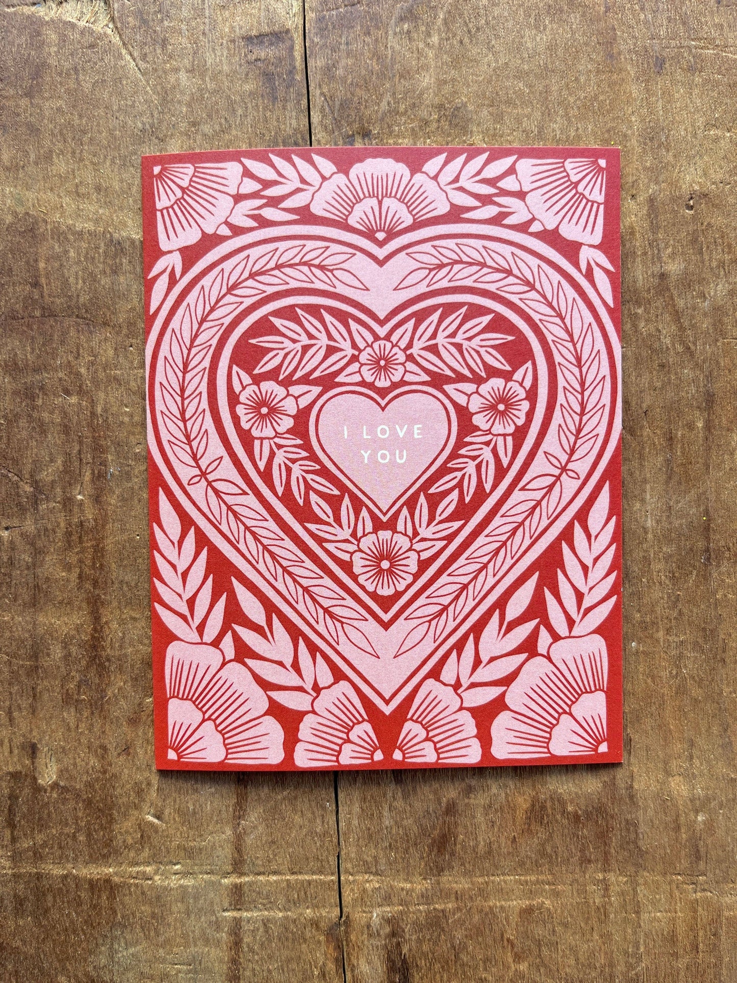 "I Love You," Greeting Card