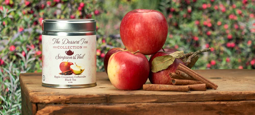 Apple Cinnamon Coffeecake Black Dessert Tea - 4 Ounce Tin