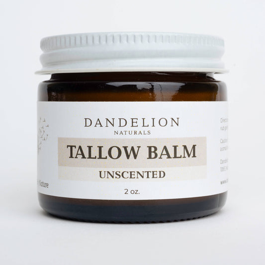 Unscented Grass Fed Tallow Balm with Organic Olive Oil