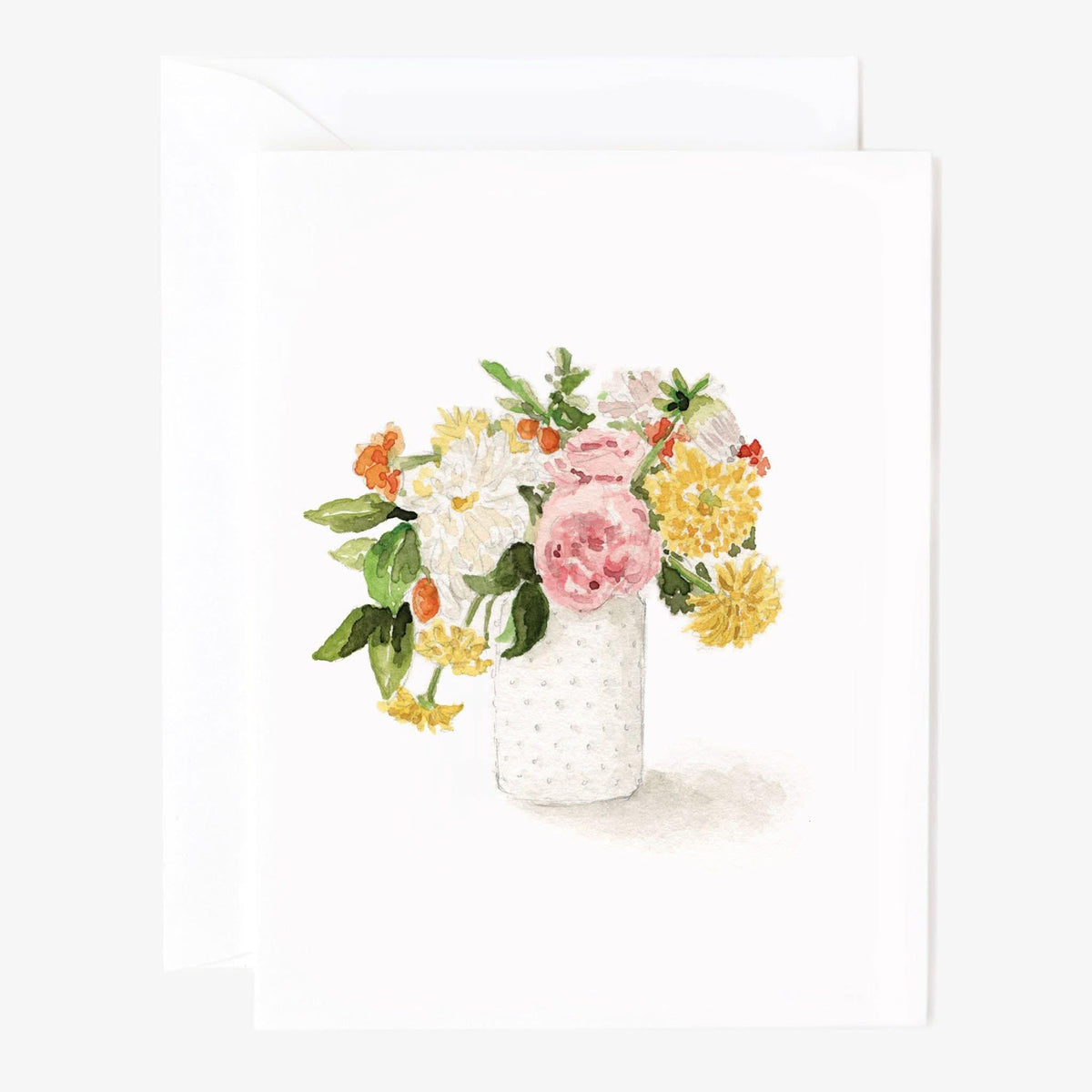 Hobnail bouquet notecard