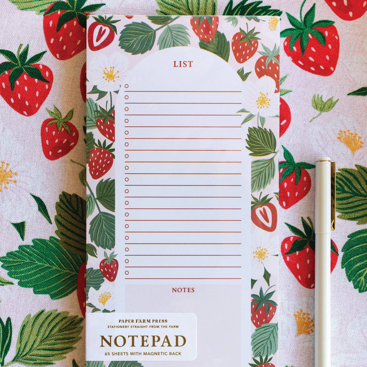 Strawberry Patch Market List Notepad