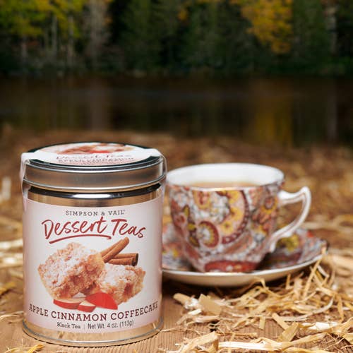 Apple Cinnamon Coffeecake Black Dessert Tea - 4 Ounce Tin