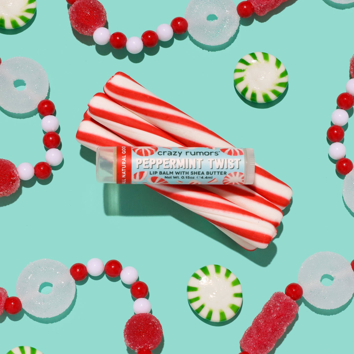 All Natural, Vegan Peppermint Twist Lip Balm