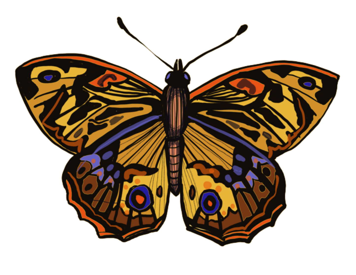 Butterfly Note Card (Gold)