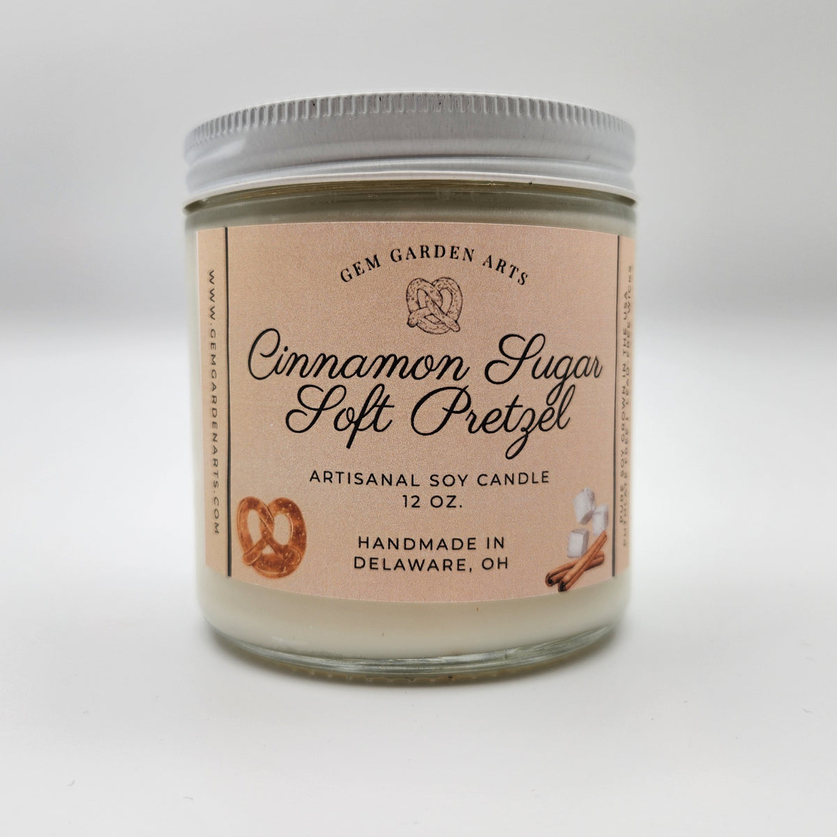 Cinnamon Sugar Soft Pretzel Handmade Soy Candles and Wax Melts