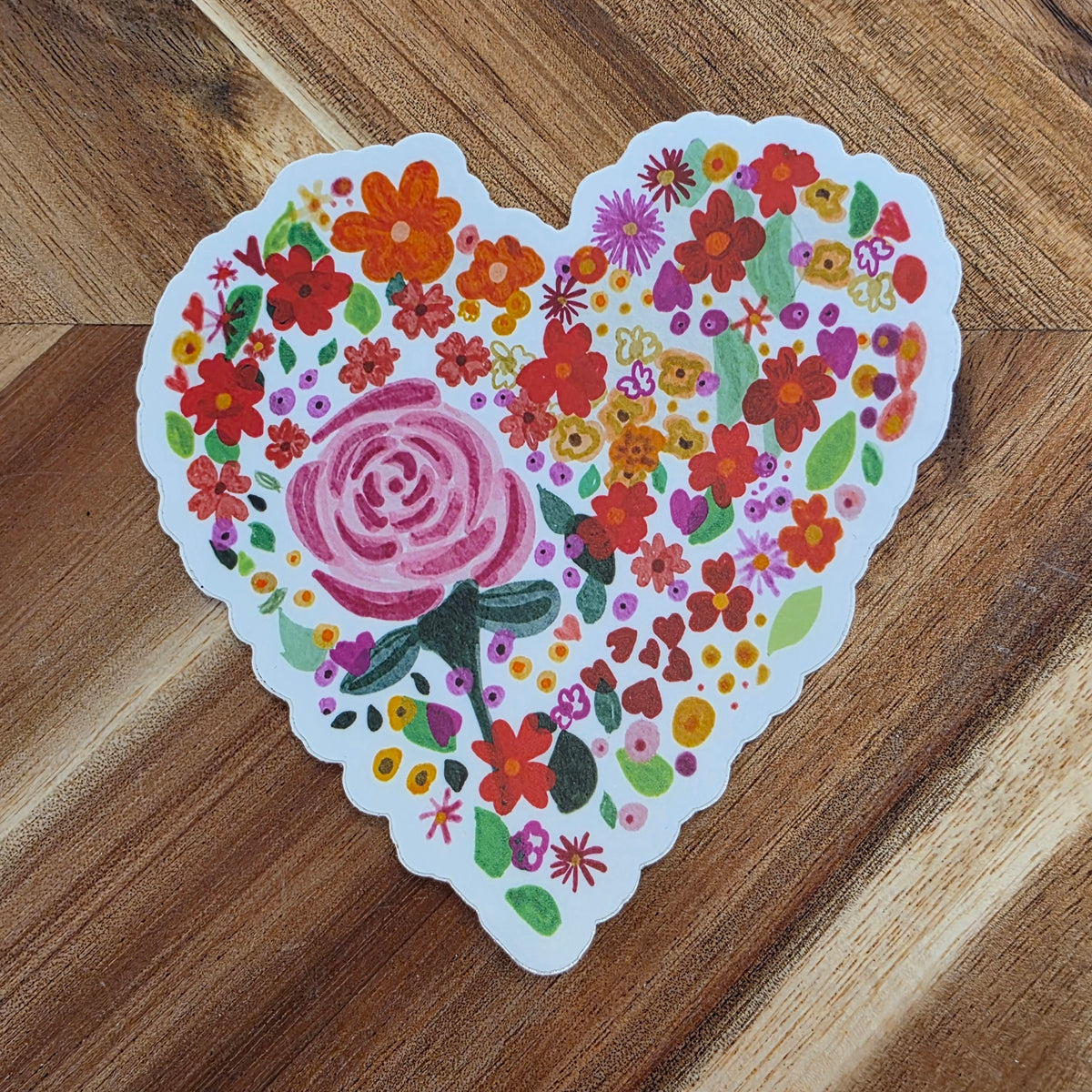 Big Floral Heart Sticker