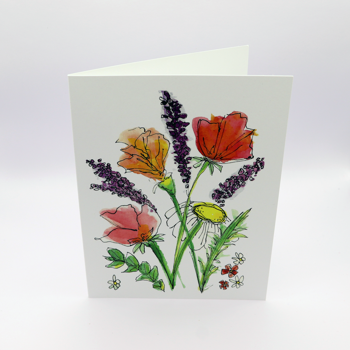 Floral Bouquet Watercolor Note Card