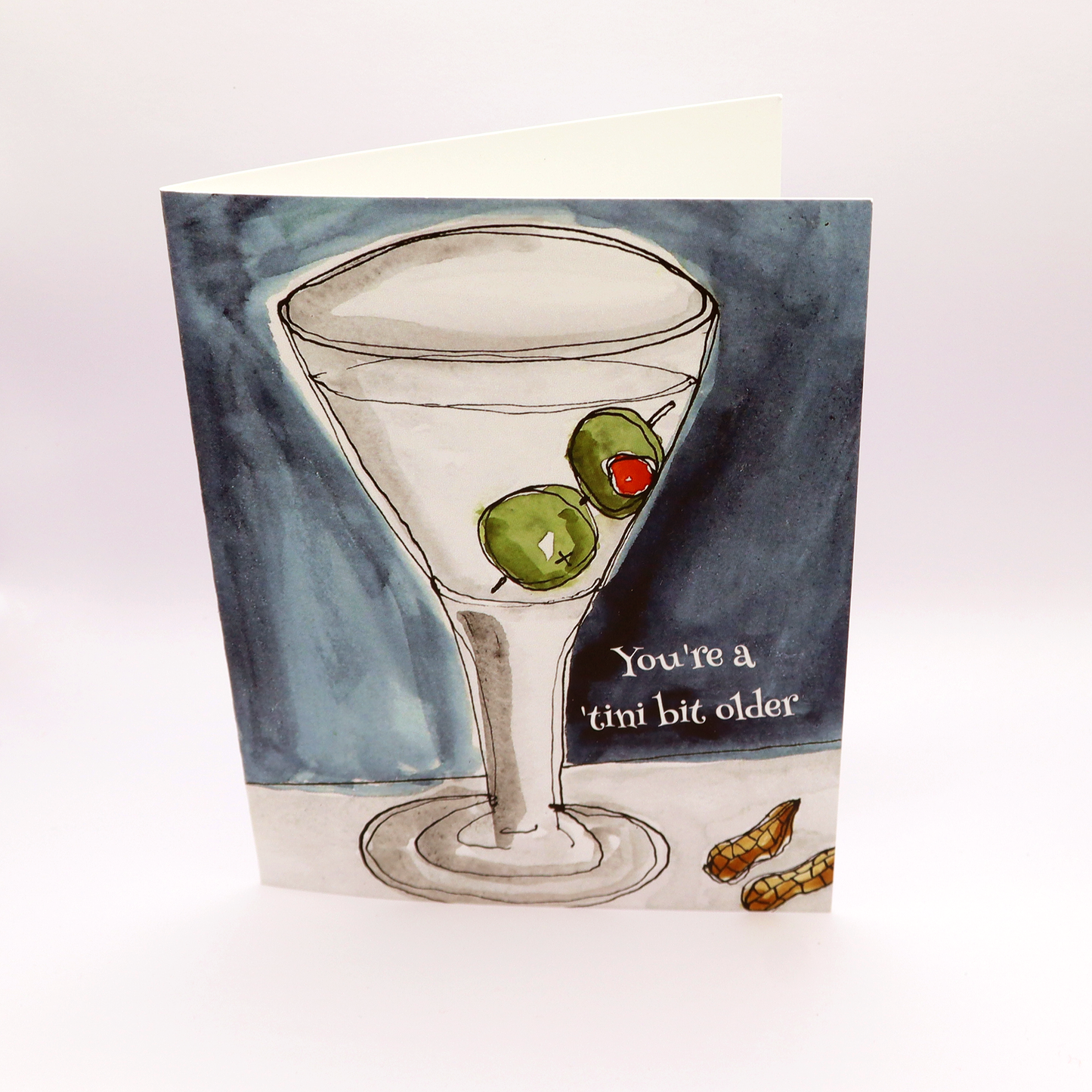 Martini with Olives Birthday Card