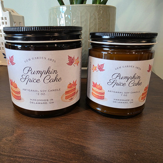 Pumpkin Spice Cake Handmade Soy Candles