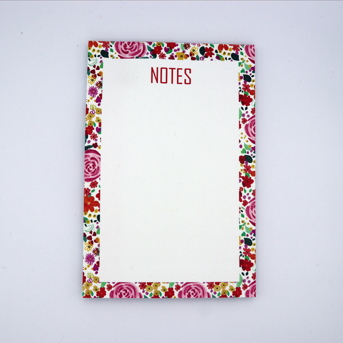 Red Floral Memo Pads, 4x6"