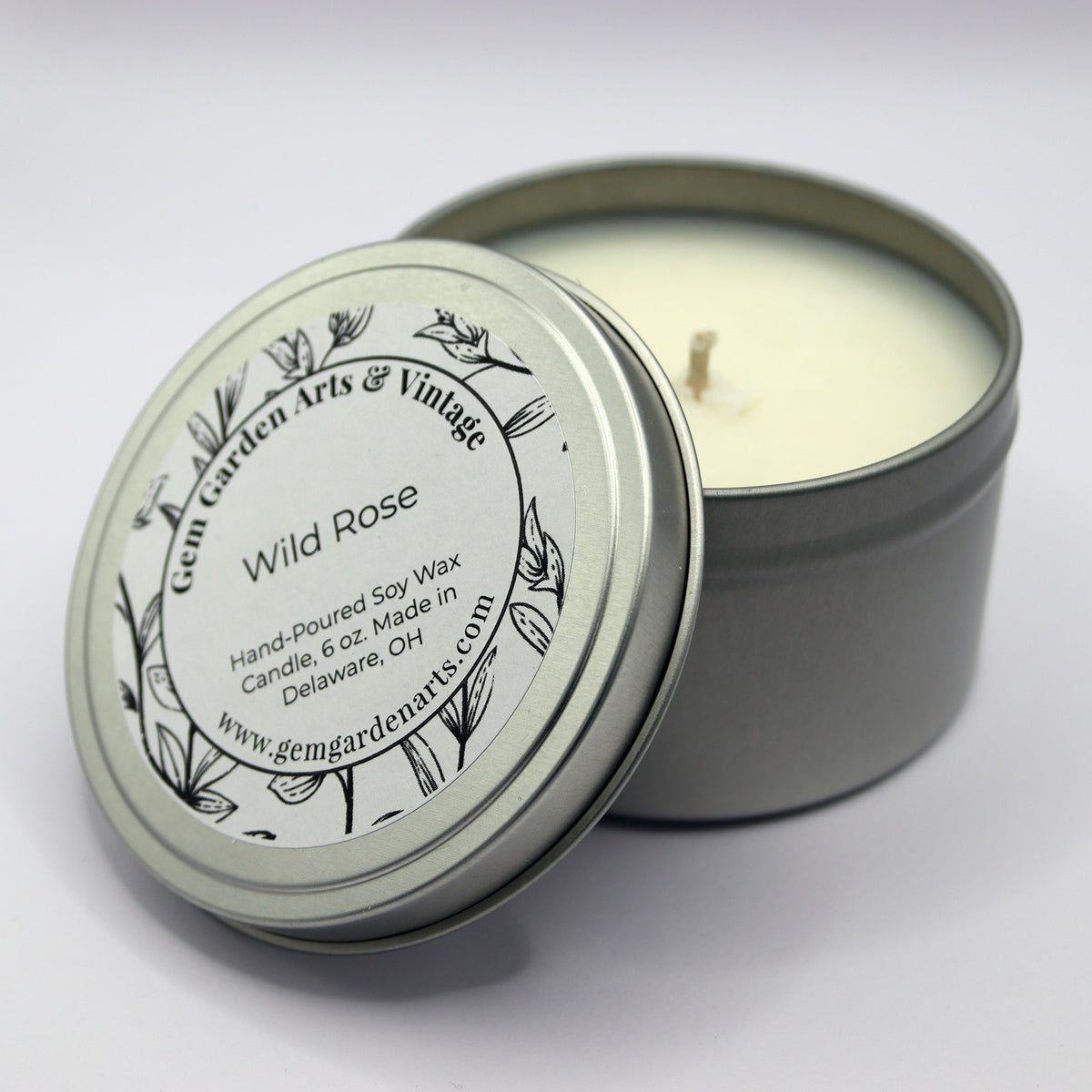 Wild Rose Hand-Poured Soy Wax Candle