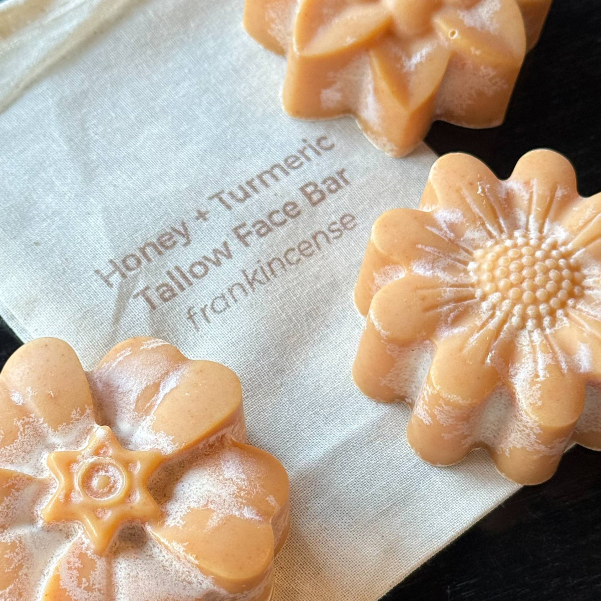 Honey Turmeric Tallow Face Bar Soap with Frankincense