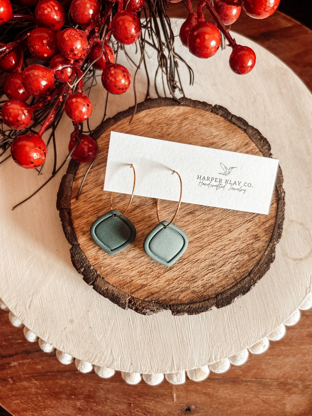 The Dolly Set - Polymer Clay Hoop Earrings