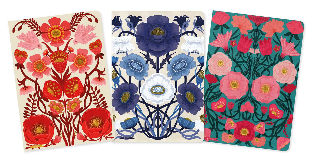 Nina Pace Set of 3 Standard Notebooks by