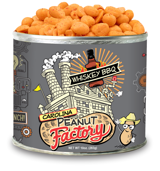 Whiskey BBQ Peanuts from the Carolina Peanut Factory, 10 oz