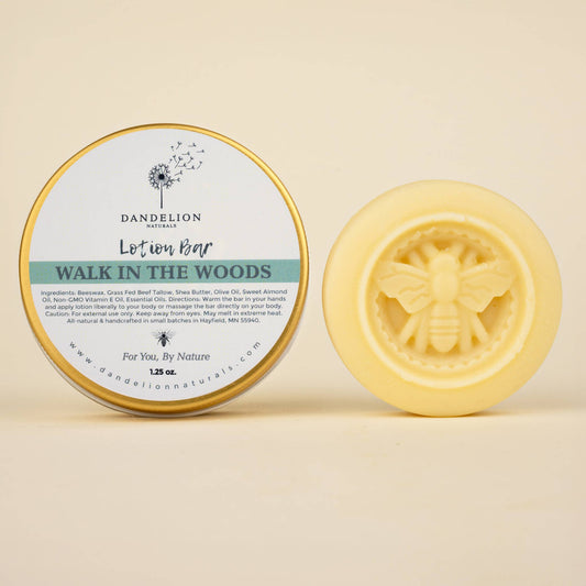Tallow Lotion Bar with Lemongrass, Cedarwood, and Eucalyptus - Walk in the Woods