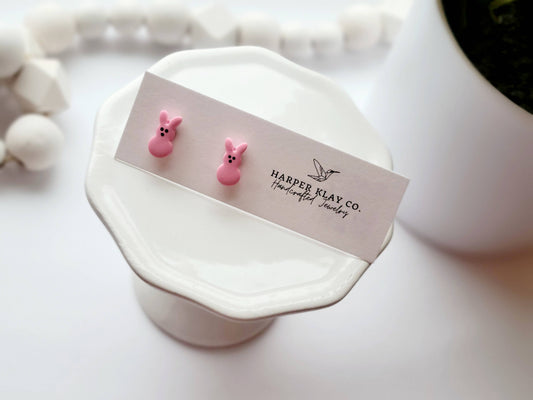 The Bunny Studs - Polymer Clay Easter Studs