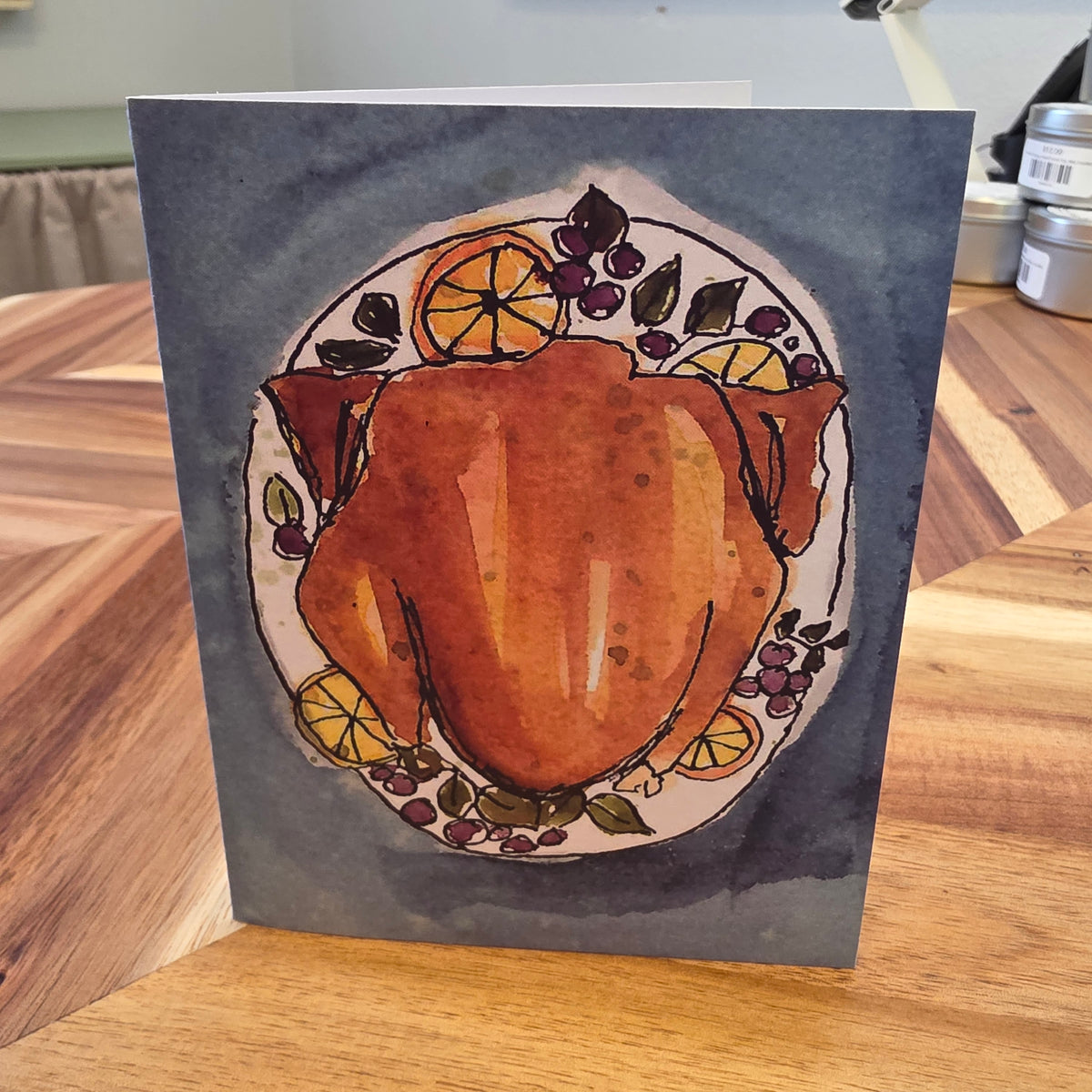 Turkey Dinner Thanksgiving Card